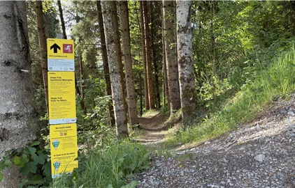 Beschilderung am Schattberg Trail