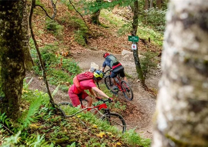 Mountainbiker auf dem Lisi Osl Trail
